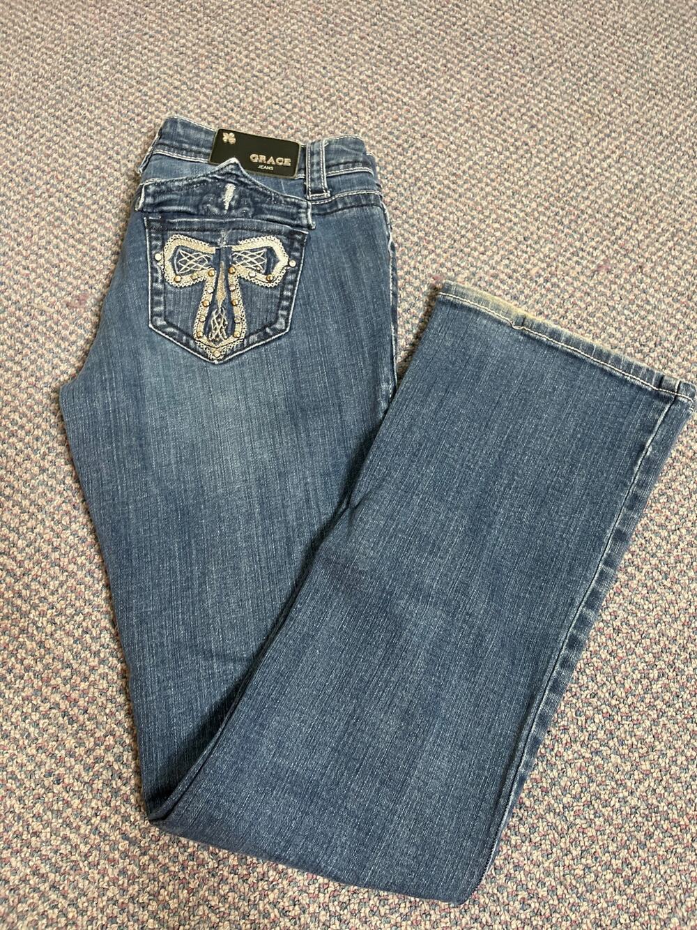 Grace in LA Bootcut Jeans 28 Bling Pocket